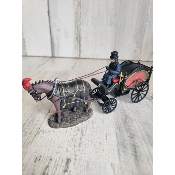 Dept 56 58574 Horse Drawn Hearse dickens village accessory xmas - Picture 6 of 10